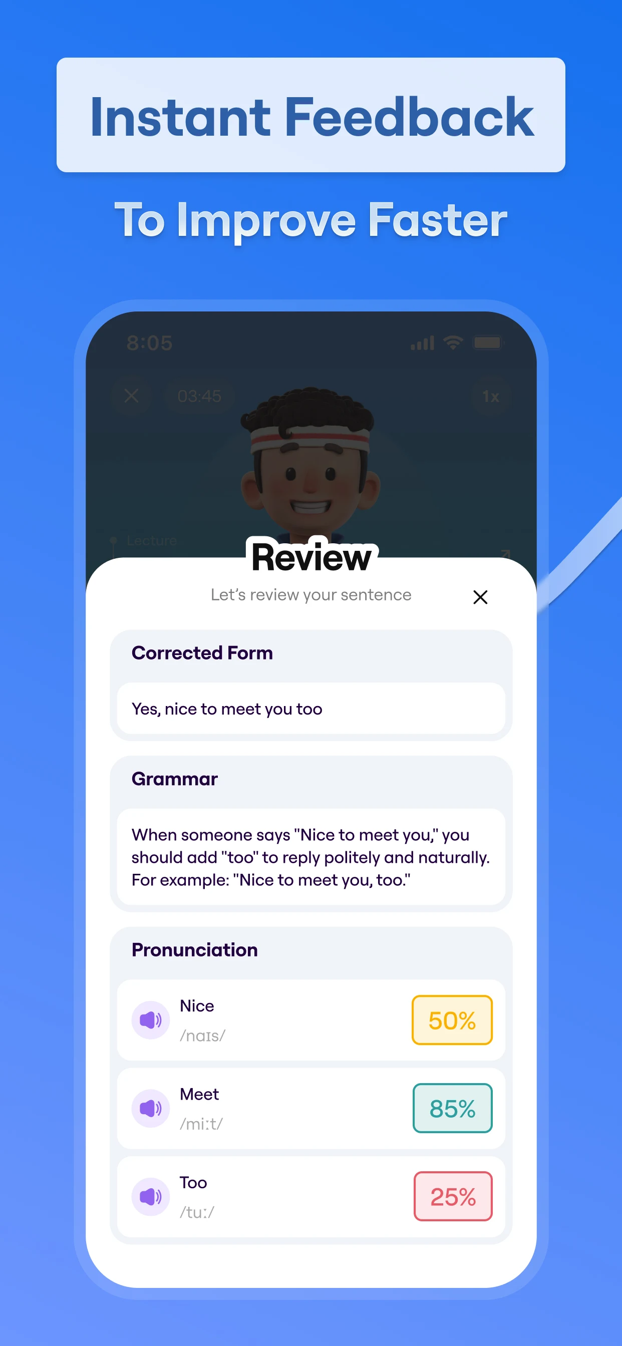 LunaSpeak: AI Speaking Coach screenshot